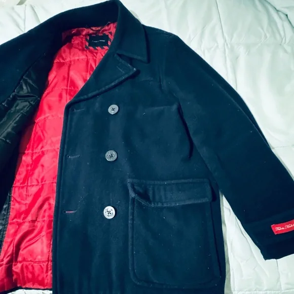 XL Tommy Hilfiger Navy Pea Coat - Picture 4 of 13